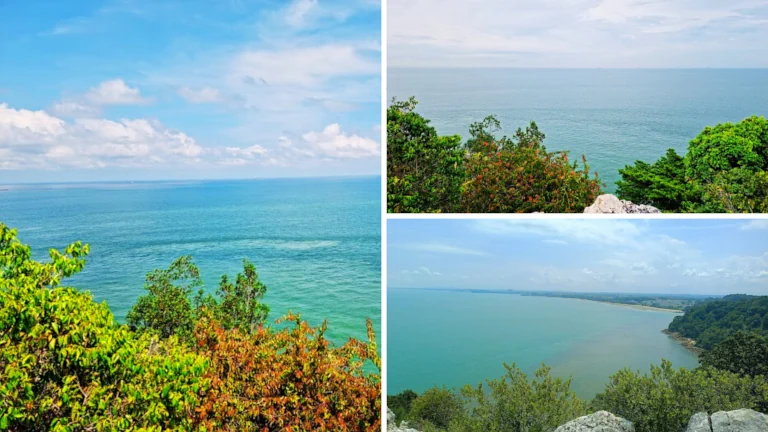 bukit-batu-putih-port-dickson-hiking-santai-view-laut 